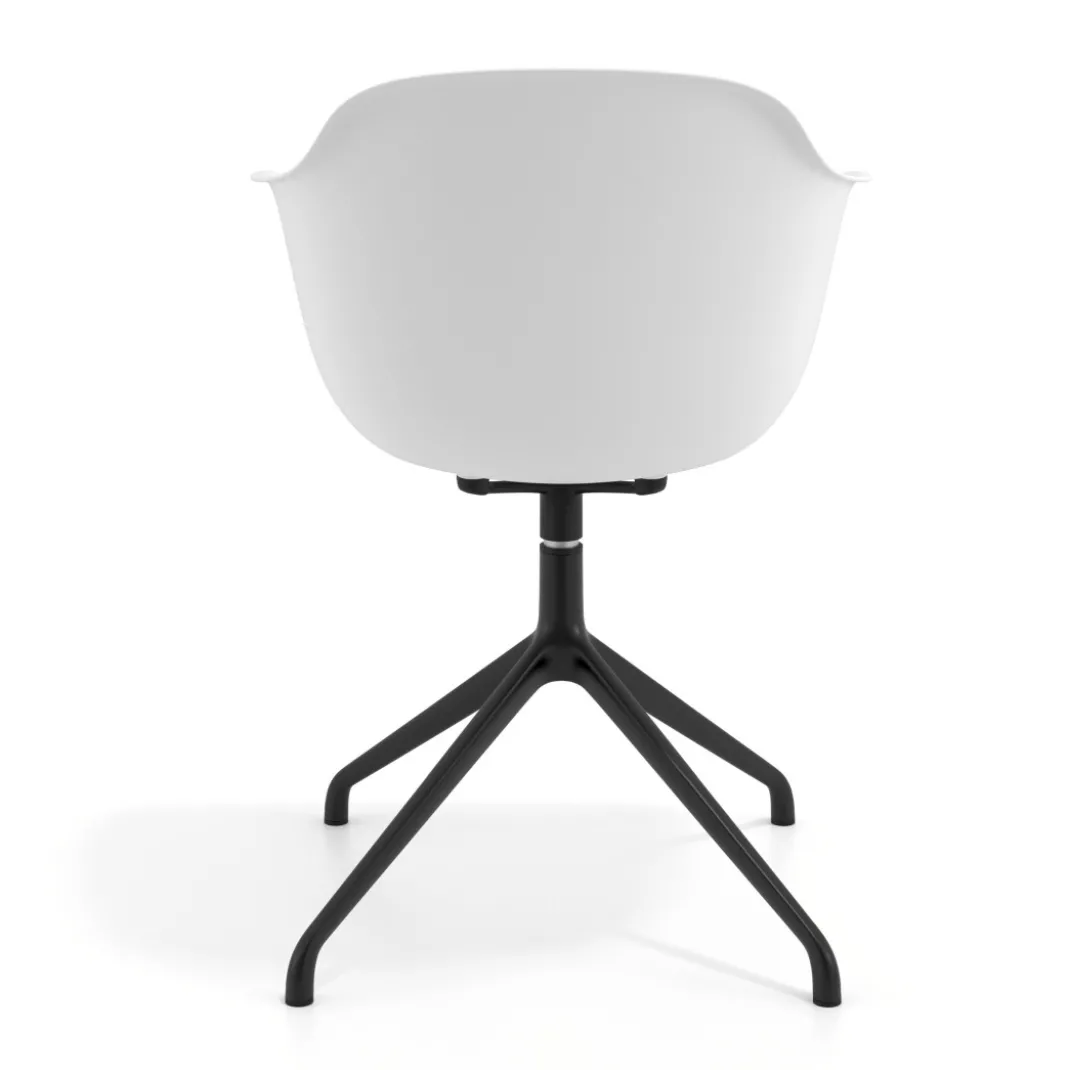 Silla de reuniones Elisa, base piramidal