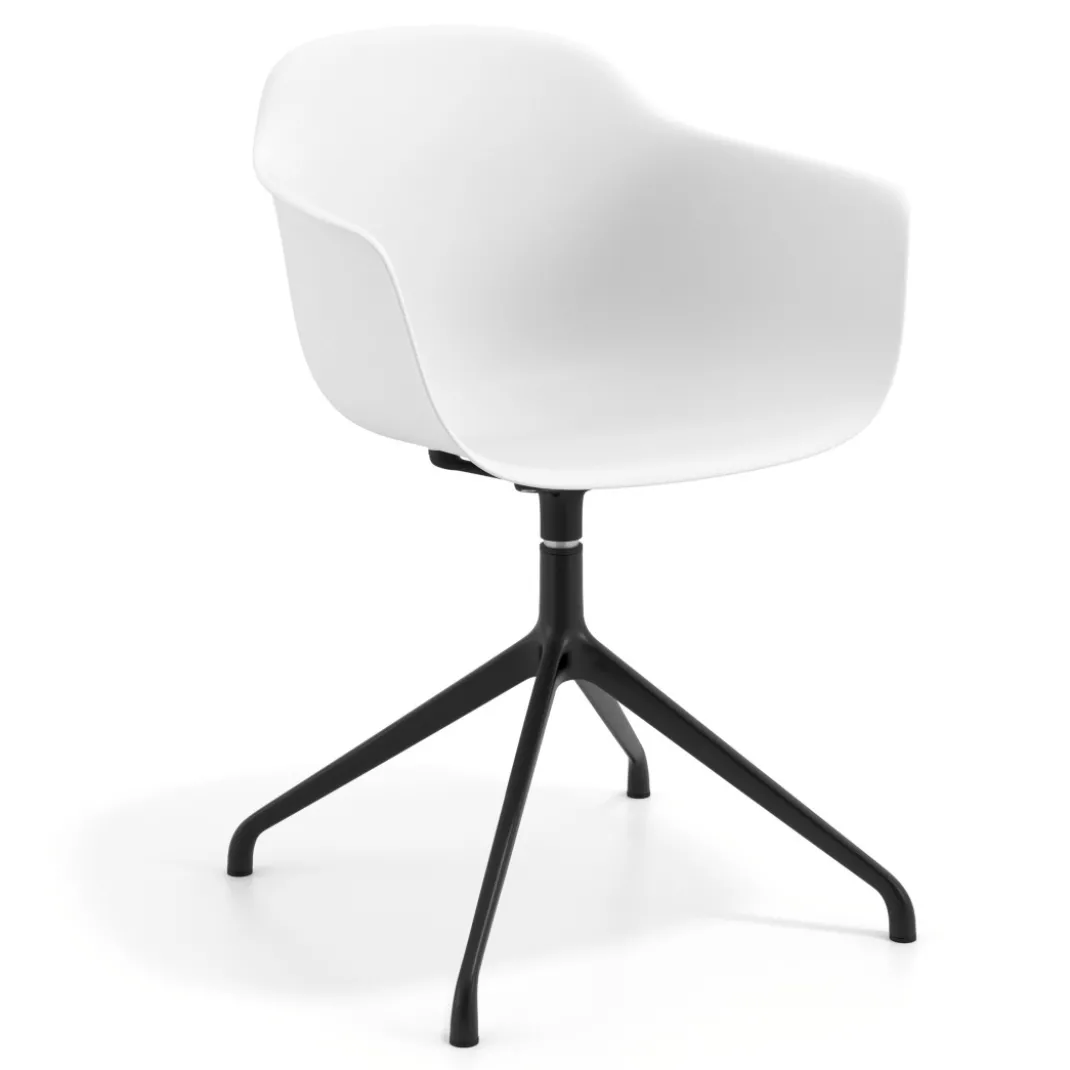 Silla de reuniones Elisa, base piramidal