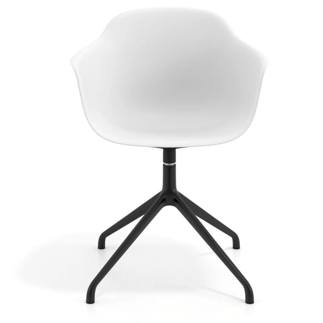 Silla de reuniones Elisa, base piramidal