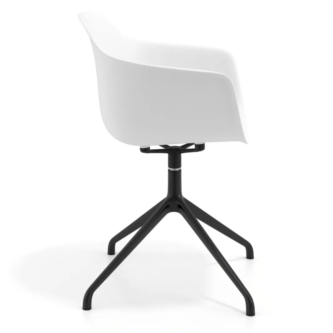 Silla de reuniones Elisa, base piramidal