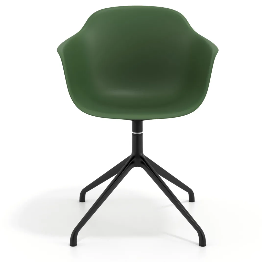 Silla de reuniones Elisa, base piramidal