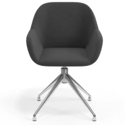 Silla de reuniones Moon Base de aluminio giratoria