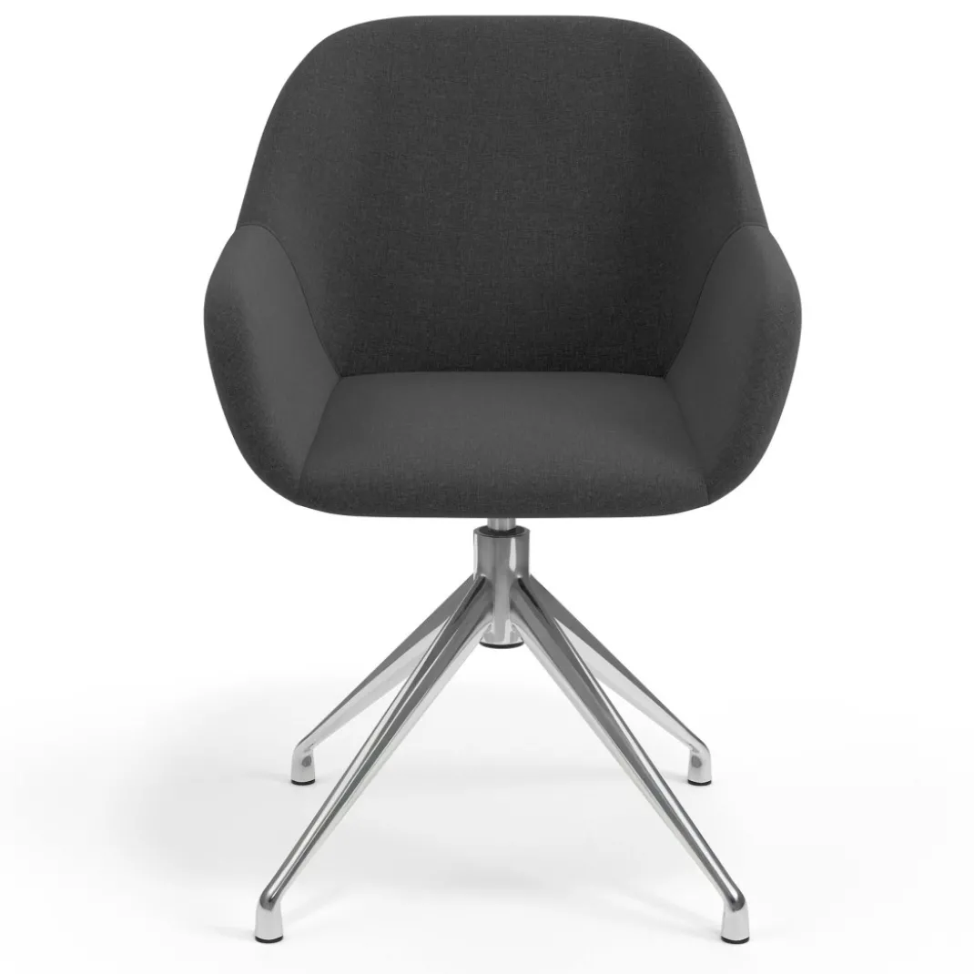 Silla de reuniones Moon Base de aluminio giratoria