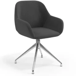 Silla de reuniones Moon Base de aluminio giratoria