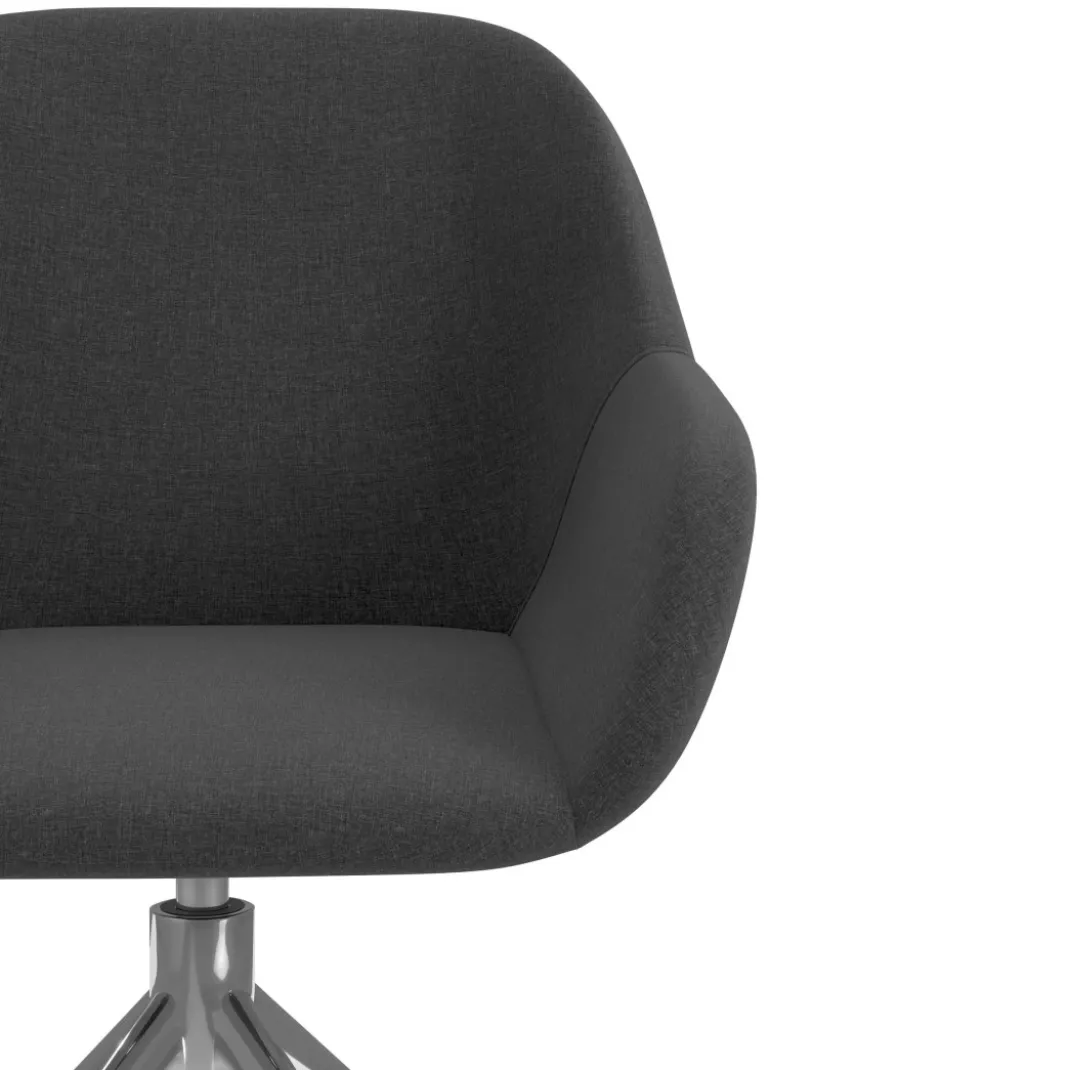 Silla de reuniones Moon Base de aluminio giratoria