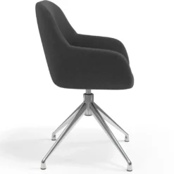 Silla de reuniones Moon Base de aluminio giratoria