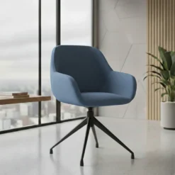 Silla de reuniones Moon Base de aluminio giratoria