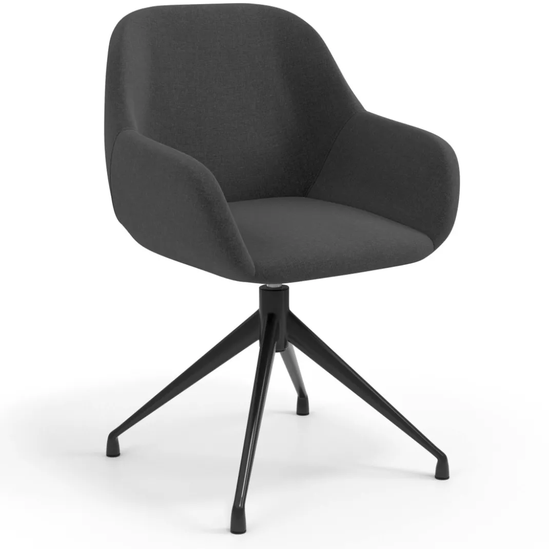 Silla de reuniones Moon Base de aluminio giratoria