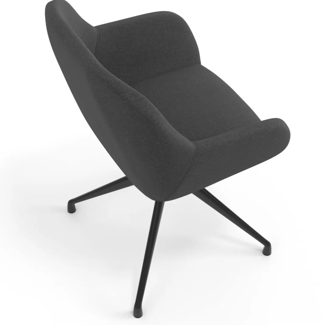 Silla de reuniones Moon Base de aluminio giratoria