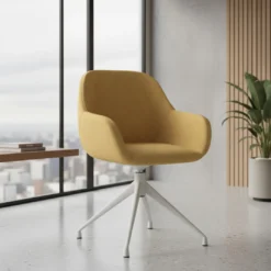 Silla de reuniones Moon Base de aluminio giratoria