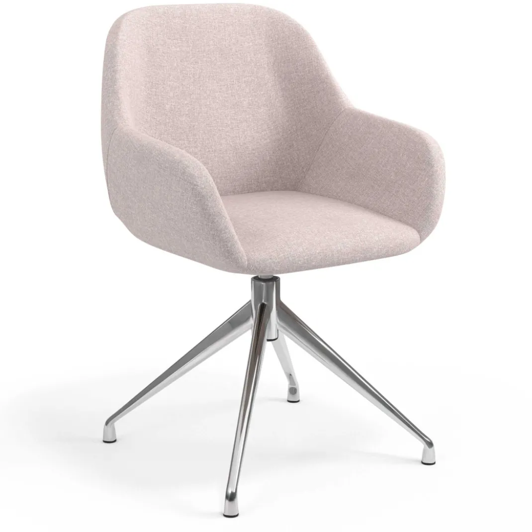 Silla de reuniones Moon Base de aluminio giratoria
