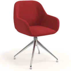 Silla de reuniones Moon Base de aluminio giratoria