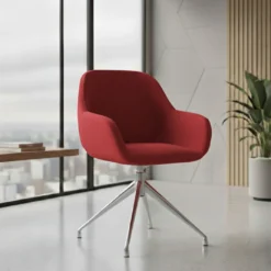 Silla de reuniones Moon Base de aluminio giratoria