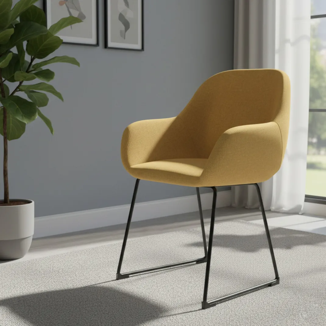 Silla de visitante Moon estructura patin