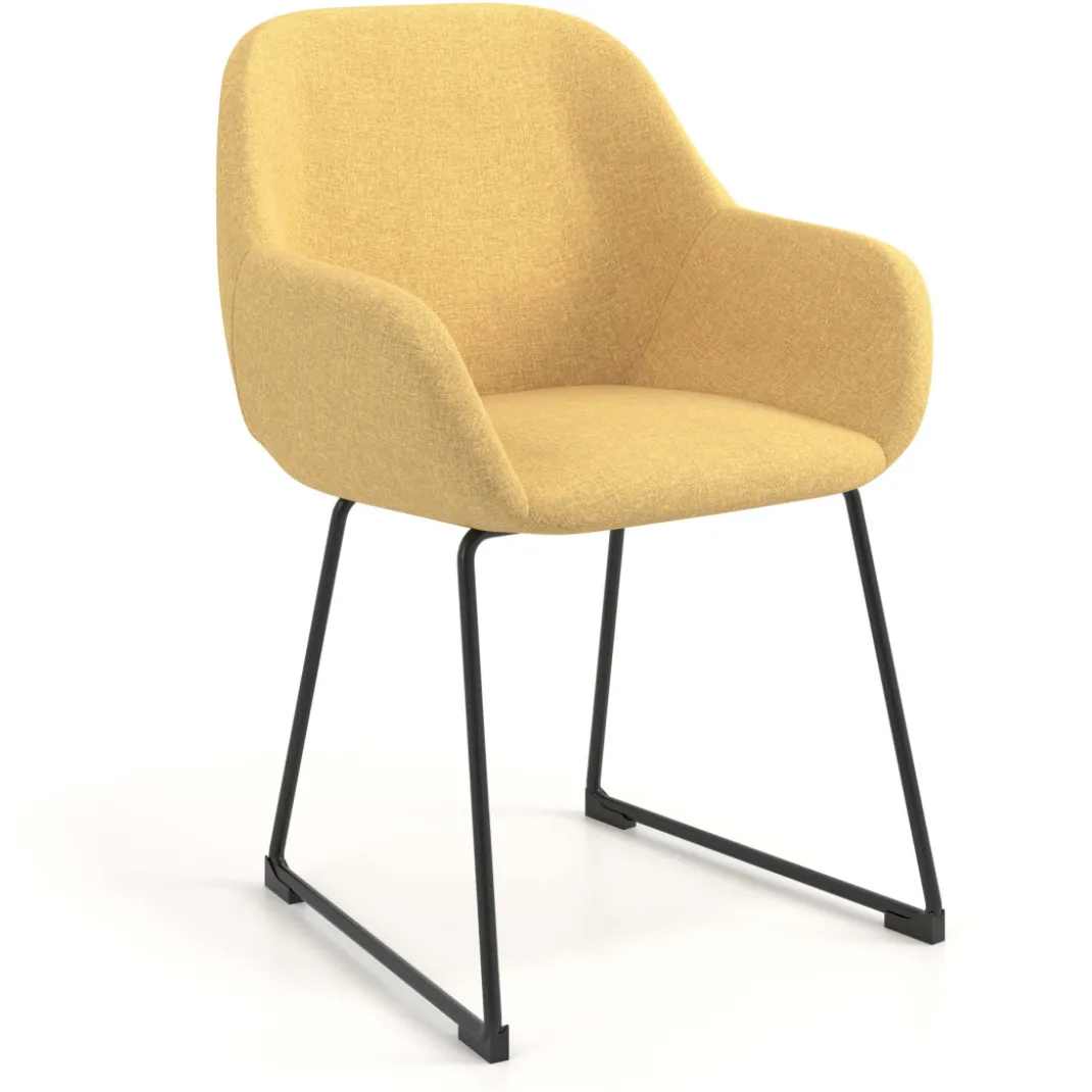 Silla de visitante Moon estructura patin