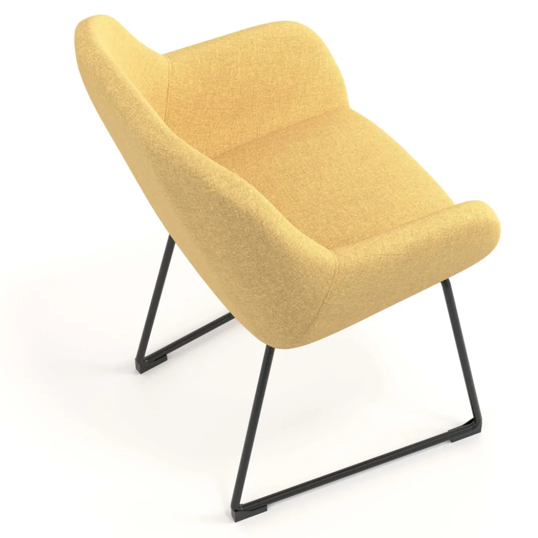 Silla de visitante Moon estructura patin