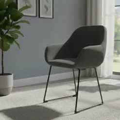 Silla de visitante Moon estructura patin