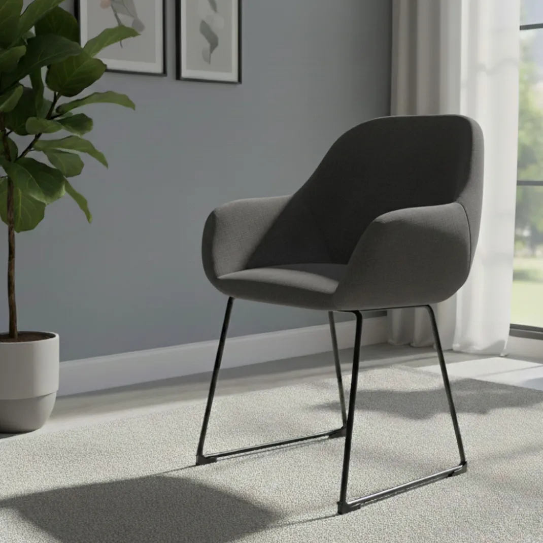 Silla de visitante Moon estructura patin