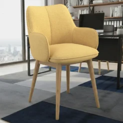 Silla de visitas Gala, estructura 4 patas, base de madera