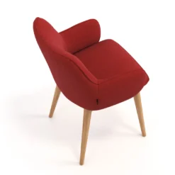 Silla de visitas Gala, estructura 4 patas, base de madera