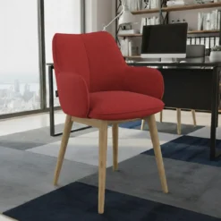 Silla de visitas Gala, estructura 4 patas, base de madera