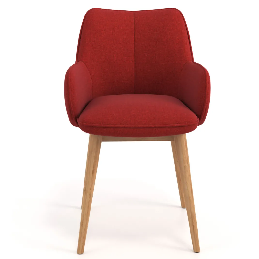 Silla de visitas Gala, estructura 4 patas, base de madera