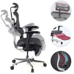 Silla ergonómica con reposapies Ergohuman gen2