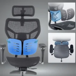 Silla ergonómica de oficina Erghos X3, doble cojín lumbar