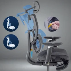 Silla ergonómica de oficina Erghos X3, doble cojín lumbar