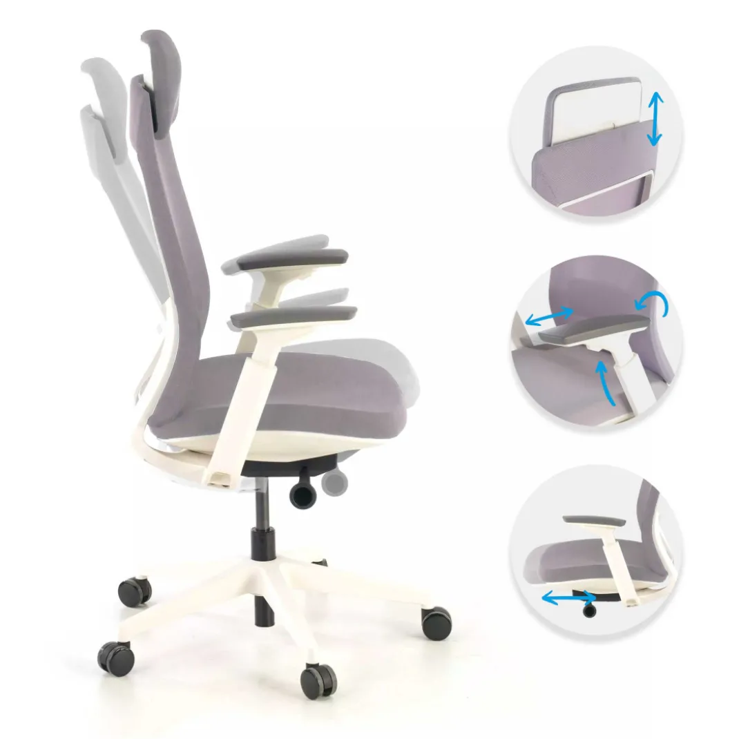 Silla Ergonómica de Oficina Reflect white