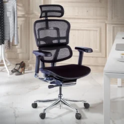 Silla Ergonómica Ergohuman Elite, asiento tapizado, estructura negra