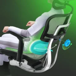 Silla ergonómica Ergohuman Elite, estructura blanca