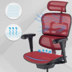 Silla ergonómica Ergohuman Gen2, estructura negra