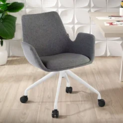 Silla Giratoria Elodie, estructura con ruedas
