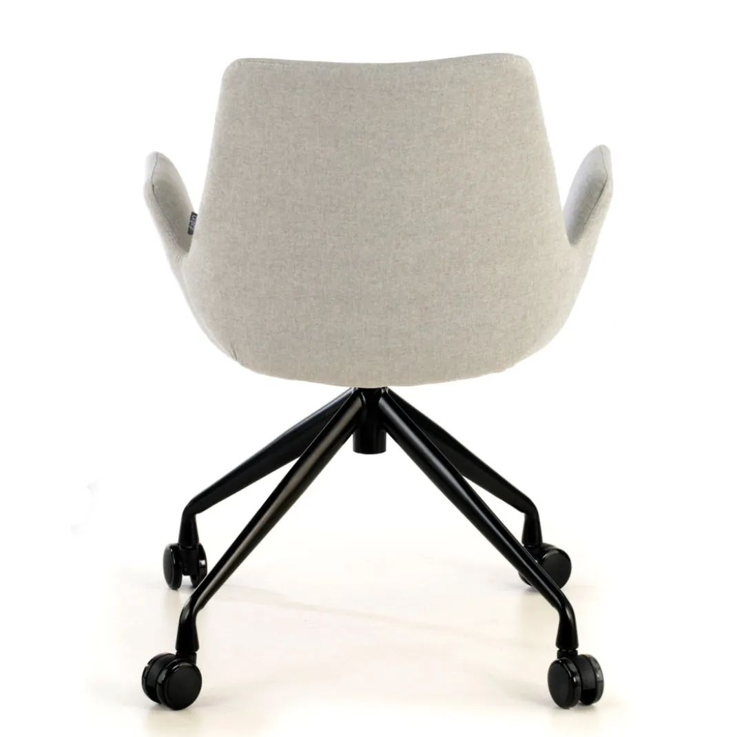Silla Giratoria Elodie, estructura con ruedas