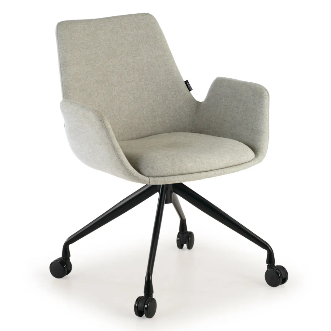 Silla Giratoria Elodie, estructura con ruedas