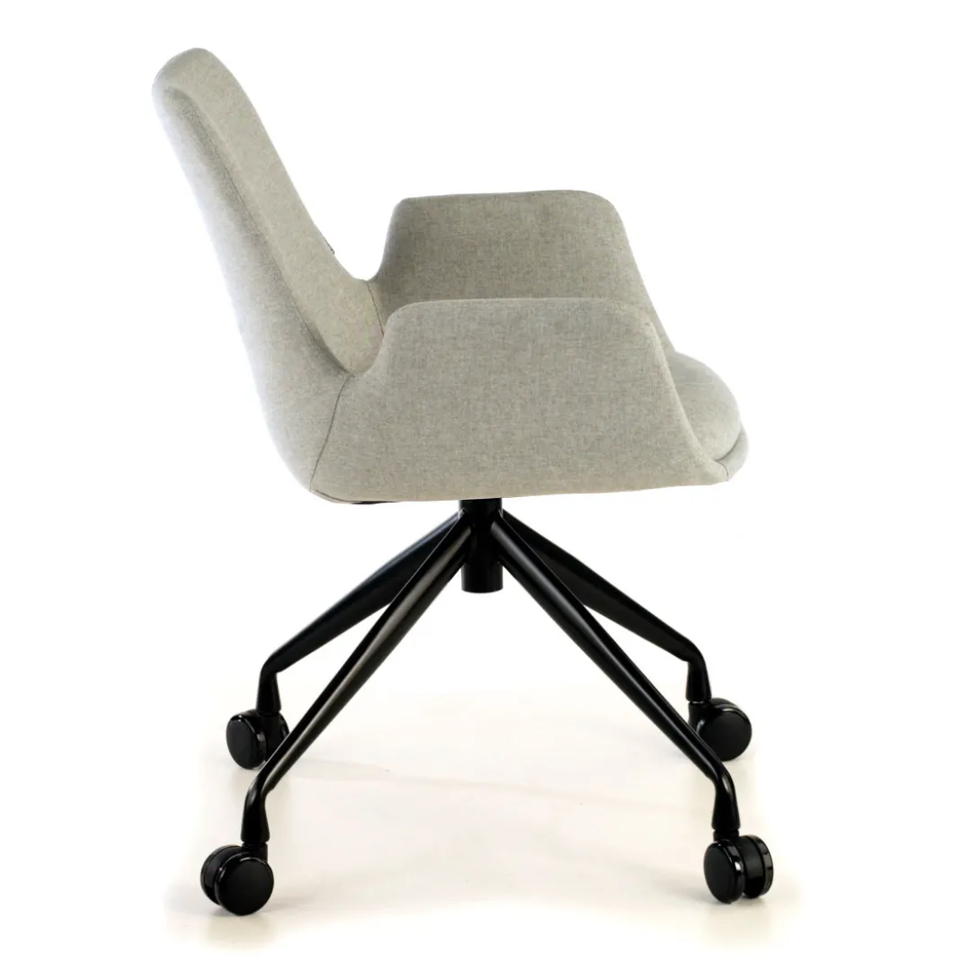 Silla Giratoria Elodie, estructura con ruedas