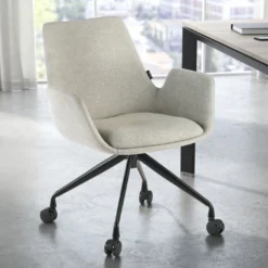 Silla Giratoria Elodie, estructura con ruedas