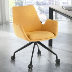 Silla Giratoria Elodie, estructura con ruedas