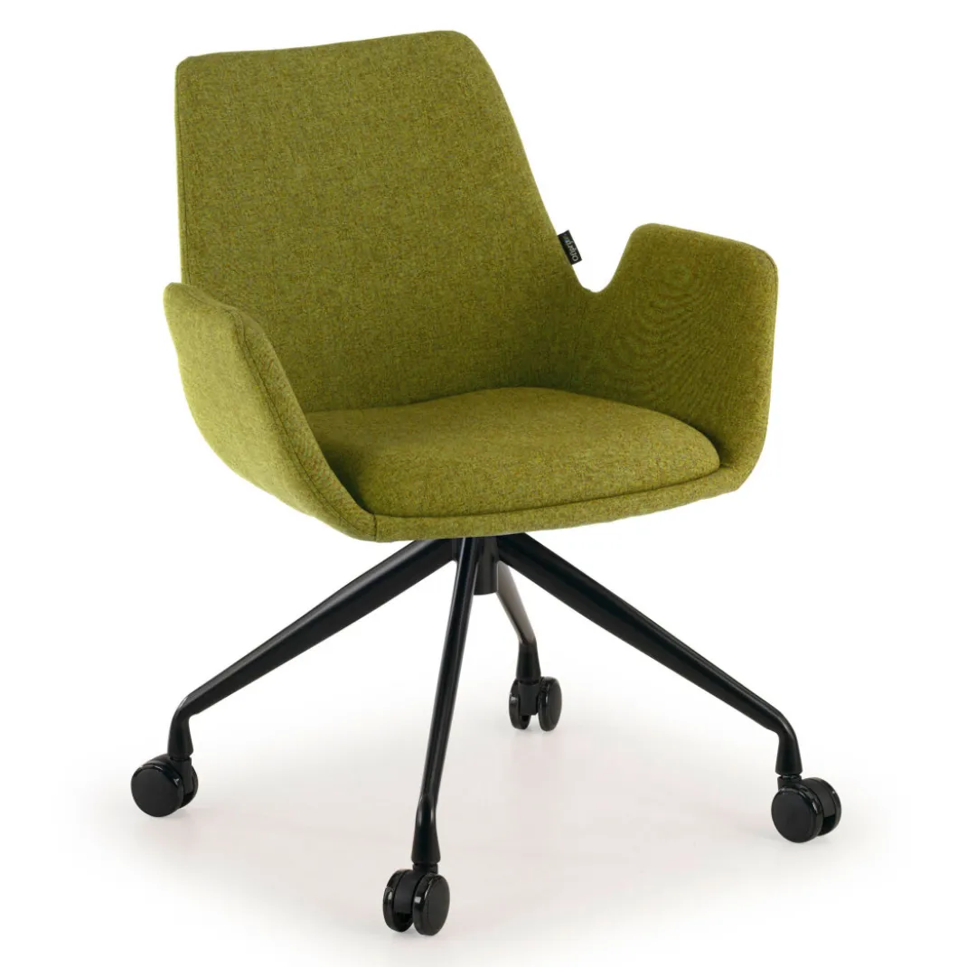 Silla Giratoria Elodie, estructura con ruedas