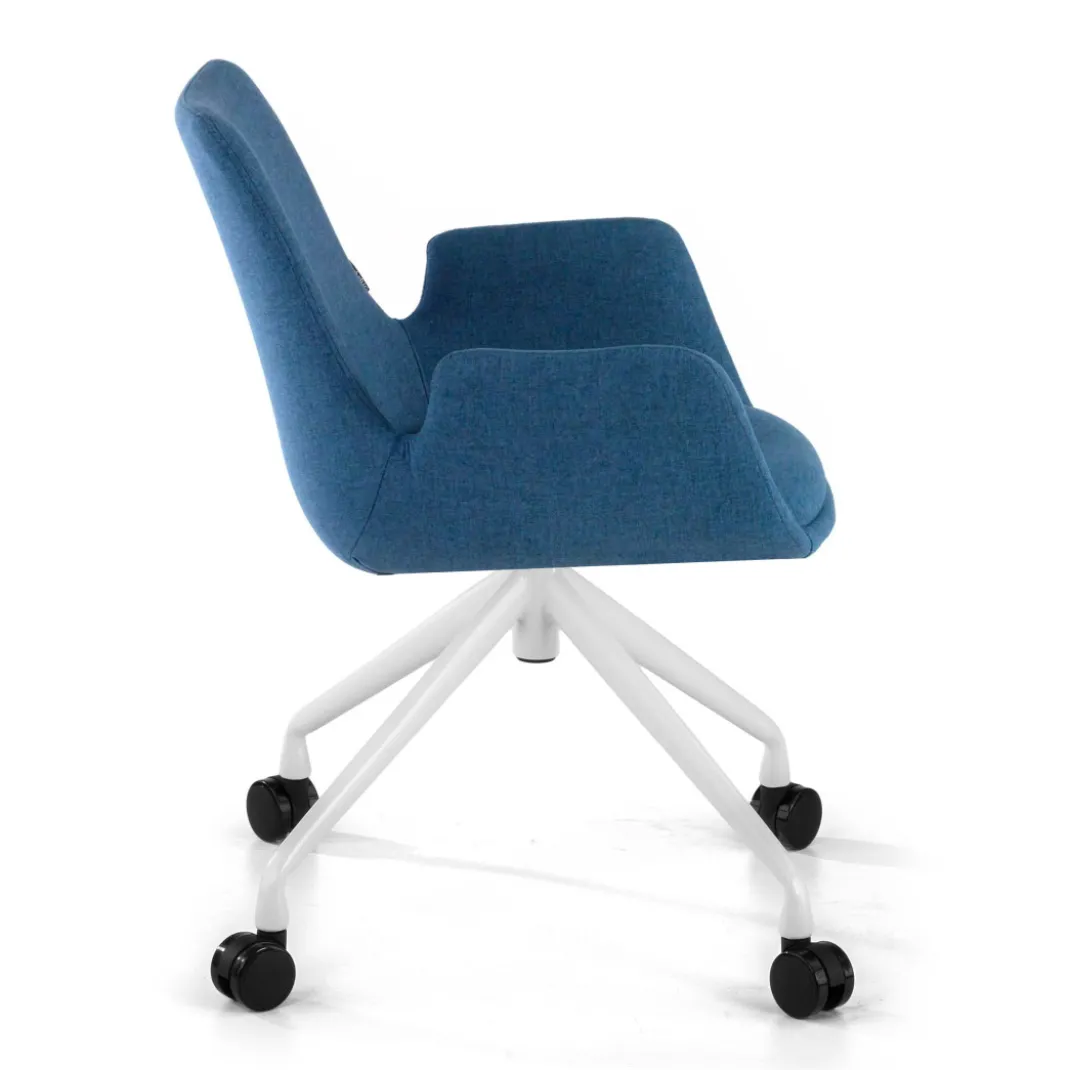 Silla Giratoria Elodie, estructura con ruedas