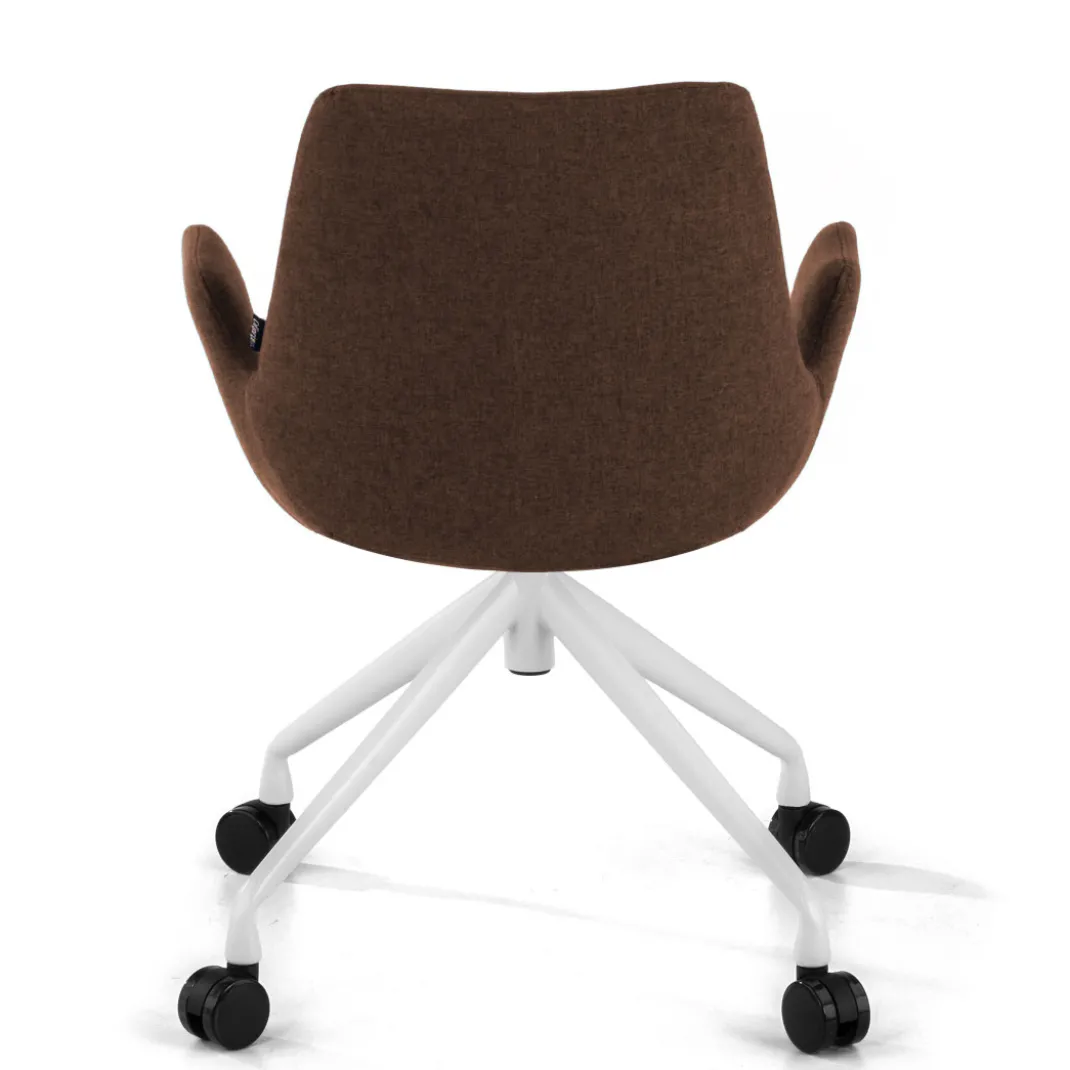 Silla Giratoria Elodie, estructura con ruedas