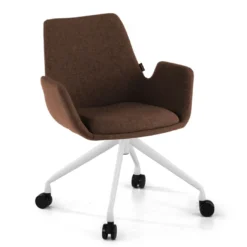 Silla Giratoria Elodie, estructura con ruedas