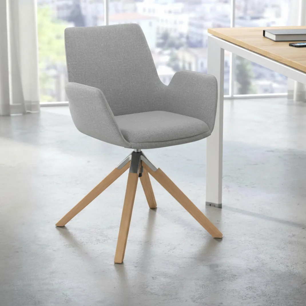 Silla Nórdica Elodie, Patas de madera, Certificada