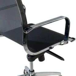 Silla oficina de diseño Croma, respaldo bajo, red transpirable