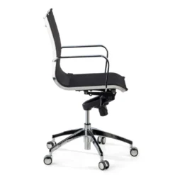 Silla oficina de diseño Croma, respaldo bajo, red transpirable