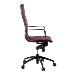 Silla oficina de diseño Croma, respaldo alto, estructura negra