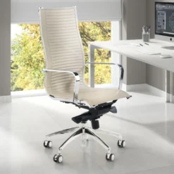 Silla oficina de diseño Croma, respaldo alto