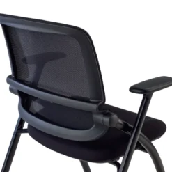 Silla plegable de formación Flexia, respaldo de red, con ruedas