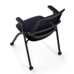 Silla plegable de formación Flexia, respaldo de red, con ruedas